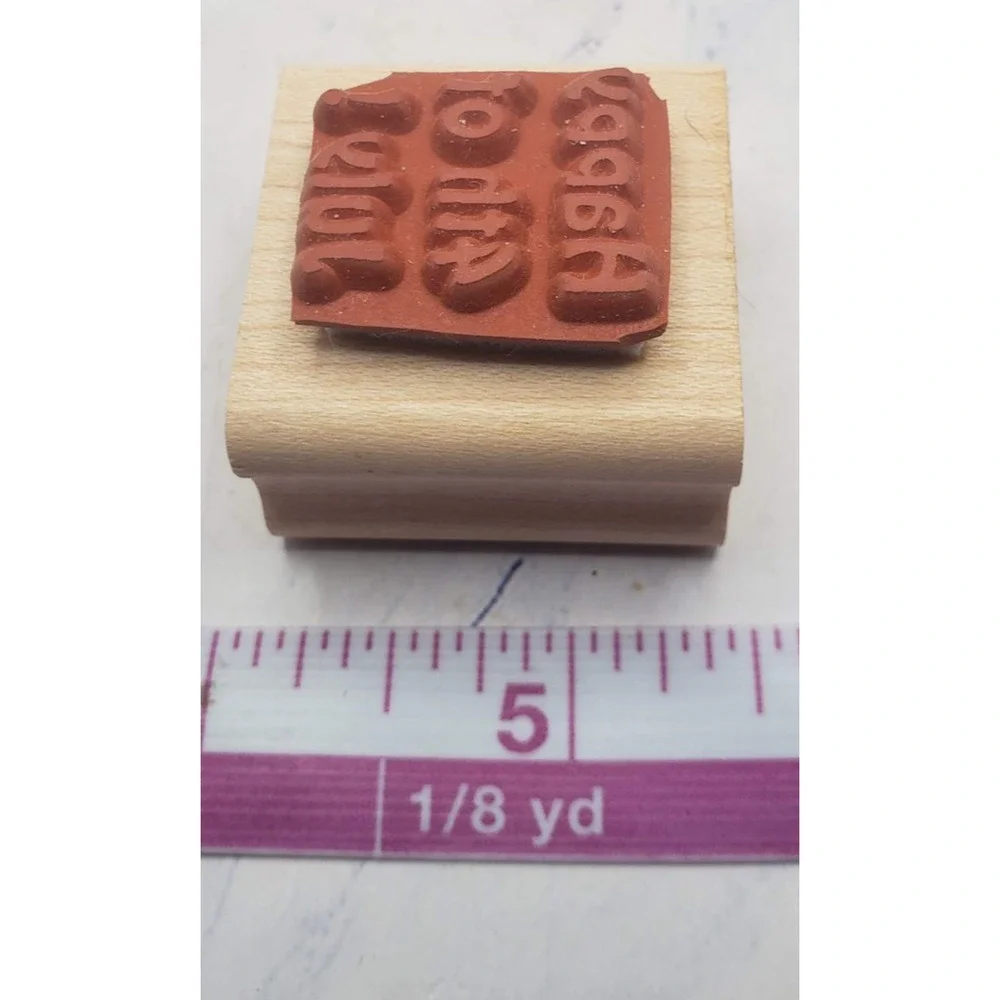 Lot of 5 Words and Phrases Stampin Up Wood Mounted Rubber Stamps